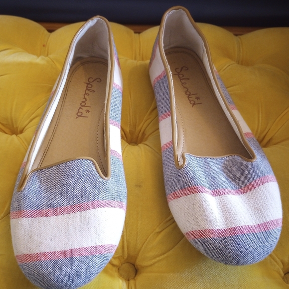 Splendid Linen Striped Flats size 7 - Picture 3 of 3